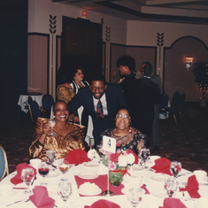 Sharon's Mother, Gary, and Mother Gibbons at 1999 Men's Christmas Gala