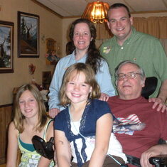 Dad with Eric's Family. (Eric, Carli, Kaitlyn and Bailey) 2009