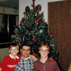Dad Jeff and Brian Christmas 1984