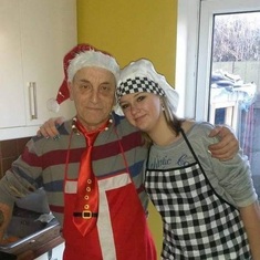 Dad and daughter Xmas day