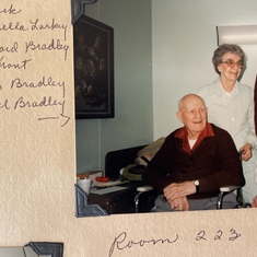 Dad, luella, Grandpa and Grandma Bradley in rest home