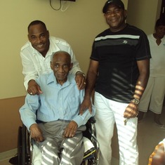 Uncle Richie, Uncle Robin, & their dad, Mr. Richard Evans, my Grandpa