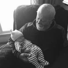 Holding great grandchild Simon 