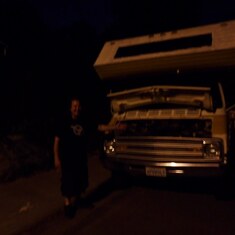 Rick with the Motorhome...back in Sac.