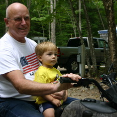 Grampa Richard (from the Lake) taking William for a ride