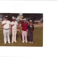 Walling-Laing golf crew, Richard, Jack, Orrin and Sharon, Sun City, California
