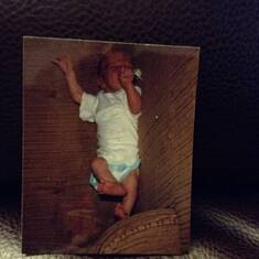 Richie as a newborn! And to think the boy grew to be nearly 7 foot tall! WOW hard to believe