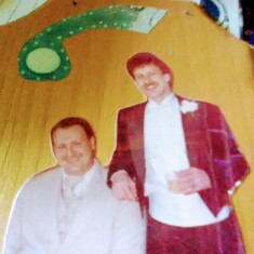 Richard and brother Scott, Scott's wedding 1988-89