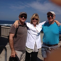 Biking along the beach to Hermosa, with George and Annalie