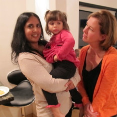 Family moments before the memorial -- Sonali, Surini & Karina