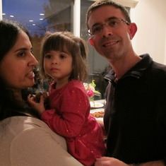 Family moments before and after the memorial -- Nick, Sonali & Surini