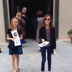 RJP Memorial -- Ema & Bella giving out programs