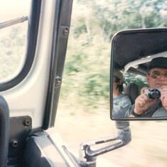 On our Indiana Jones honeymoon, shaking through the rutted dirt roads of the Yucatan on a rented Jee
