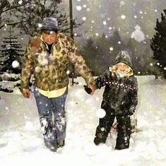 joni and dad in the snow