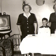April 1955 Richard & his two Grannies