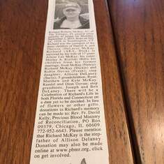 Obituary - posted in The Villages, FL newspaper