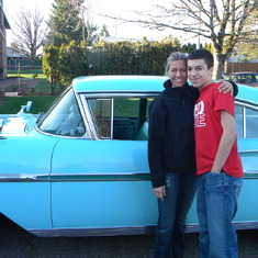 Nico and Jess with Ritch's 58 chevy bel aire. Feb 19, 2010