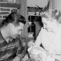Richard and first wife Evelyn with son Adrian.