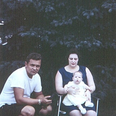 Richard and Barbara with first daughter Heidi.