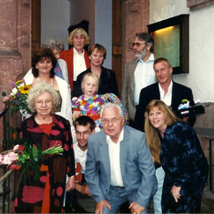Richard with sister Jenny and her family in Dresden Germany celebrating her 75th birthday.