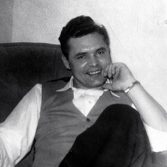 One of my favorite photos of our father.  During the timeframe when he first started dating Barbara and would dress up.