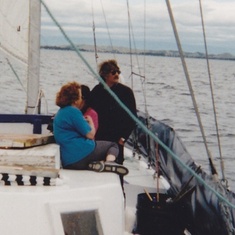 Sailing with friends Dave and Kirsty on Practical Magic.