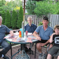 Richard with his younger brother, Bill, Rick and Josh.  The Woodall men.