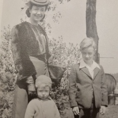 Richard with his younger brother, Bill and his mother, Maudie.