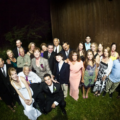 The Adelman crew at Zac and Caroline's wedding