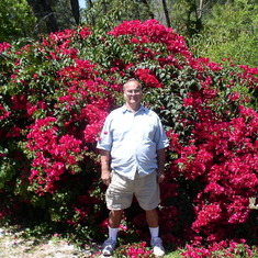 2004_04-03-04 Dad in front of Bougainvillea #2