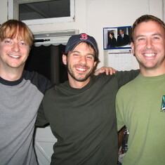 Hopkins - Rick, Tim and Phil at Jon's in 2004