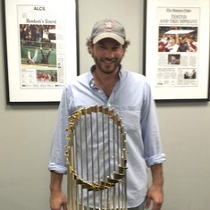 Rick with the Sox World Series Trophy
