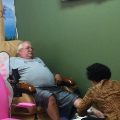 He developed an intense love of the pedicure later in life!