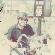 Dad out riding in 1977