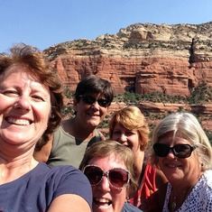 The ladies who hiked up the mountain in Sedona, Arizona.