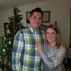 Newly engaged couple, Chad & Stephanie 12/25/16.