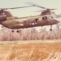 Australia Nov 1976 / Helicopter during training exercise in Australia