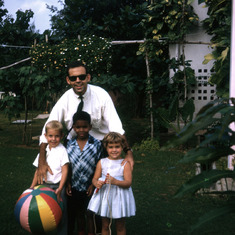 Dad with Brian, Godwill (?) and Erin in Nigeria