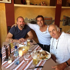 Tres Amigos in Guatemala.  Notice only Dad got to eat...