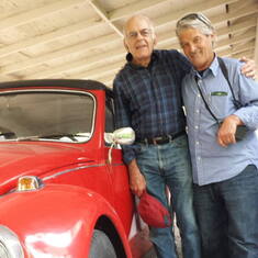 Dad and David and the beloved VW