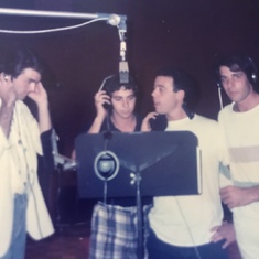 July 1985, recording a song for Bob Tamkin's wedding, Rick actually had a great voice too!