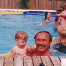 Rik & Jacob were often in the pool.