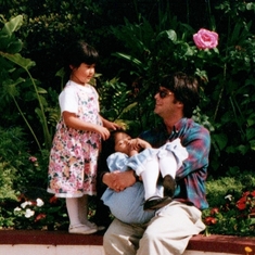 Joe Cocita holding Tasha, with Rita looking on – Summer 1995