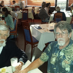 Bob and David during dinner at an Indian Restaurant at Raleigh, NC 26 April 2014 (2014-04-26)