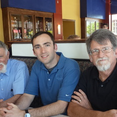 Bob- his grand son-his son at Raleigh for lunch April 27 2014-04-27