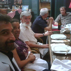 Daryush-Adelaide-Bob with Ahmet (Ege University) during dinner at Izmir, Turkey 2011-07-04
