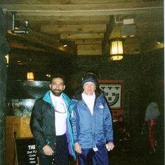 Bob and Daryush at the Timberline Lodge 2004 after skiing