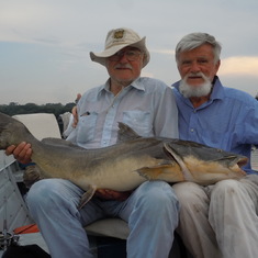 Ward and Bob fishing in Brazil