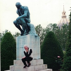 In another of her favorite places: the Paris Rodin museum