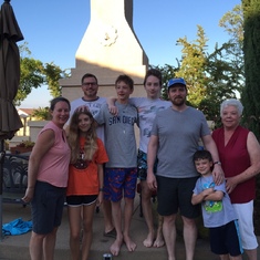 With the family in 2016